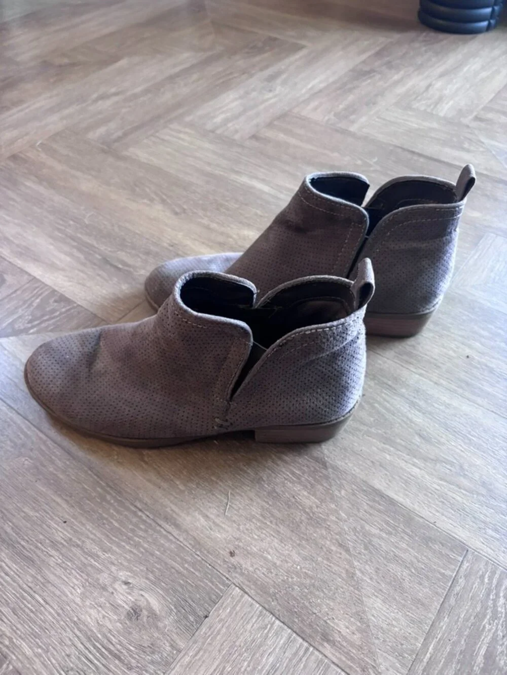 Target Universal Thread Gray Perforated Ankle Booties